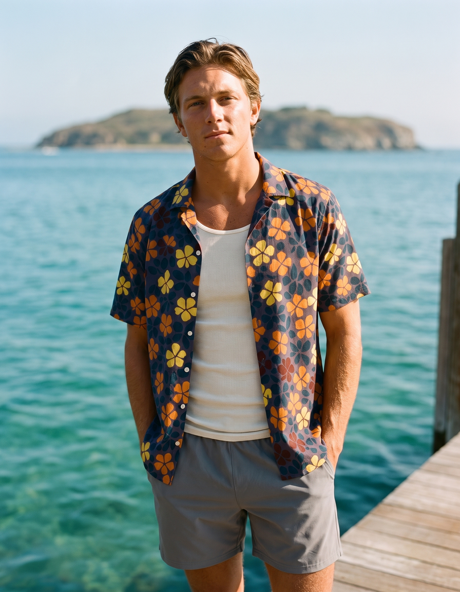 Hawaiian Shirts + Swim Trunks + Tank Top — view 1 of 7