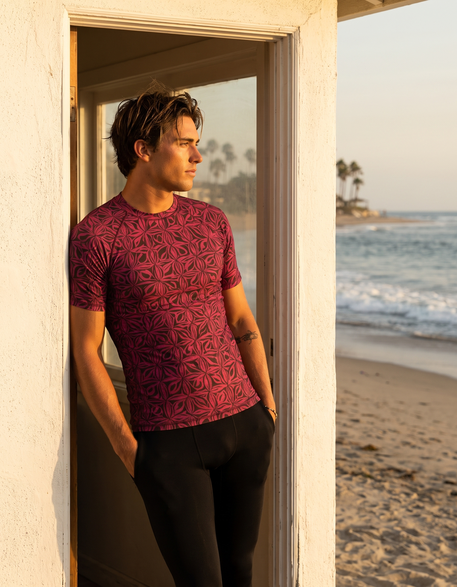 Short Sleeve Rashguard + Swim/Gym Leggings