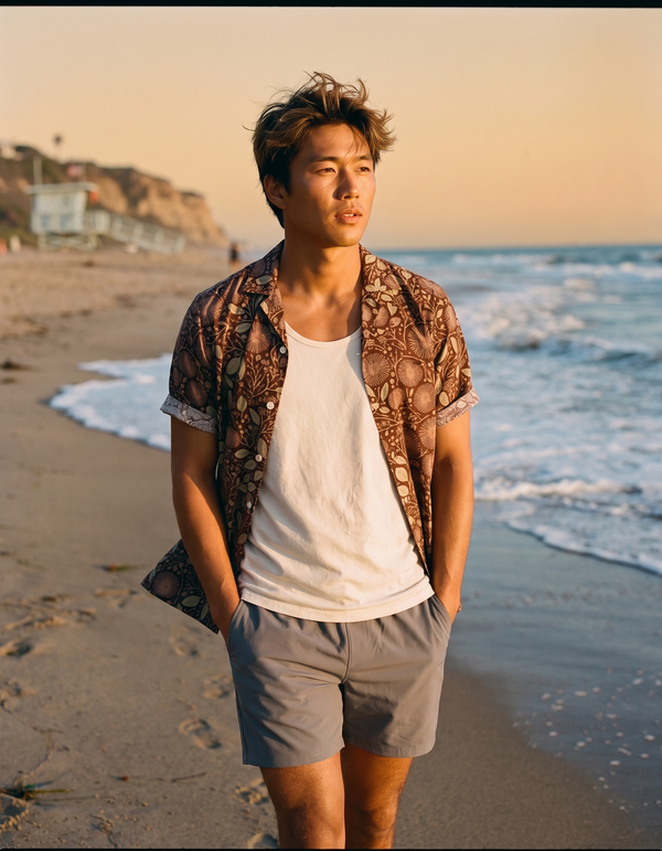Hawaiian Shirts + Swim Trunks + Tank Top