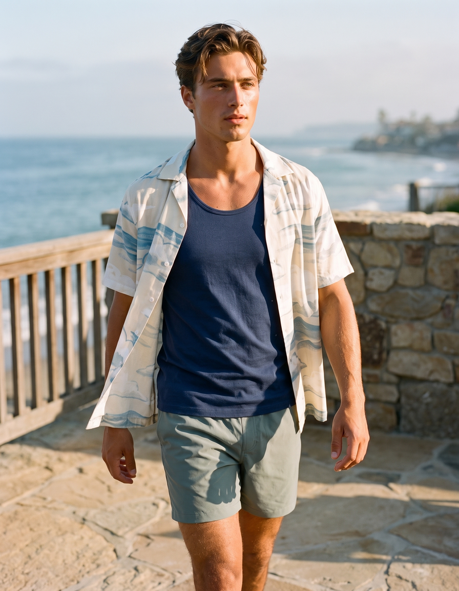 Hawaiian Shirts + Swim Trunks + Tank Top — view 1 of 7