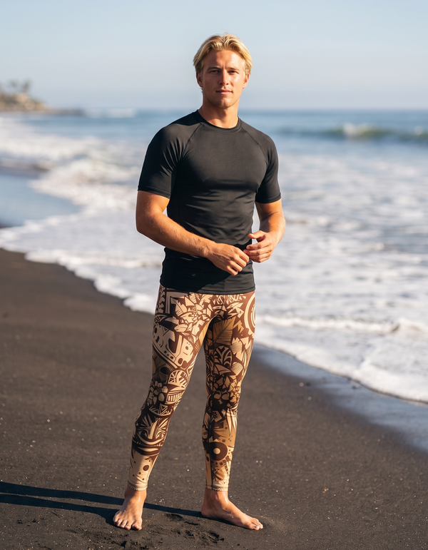 Short Sleeve Rashguard + Swim/Gym Leggings