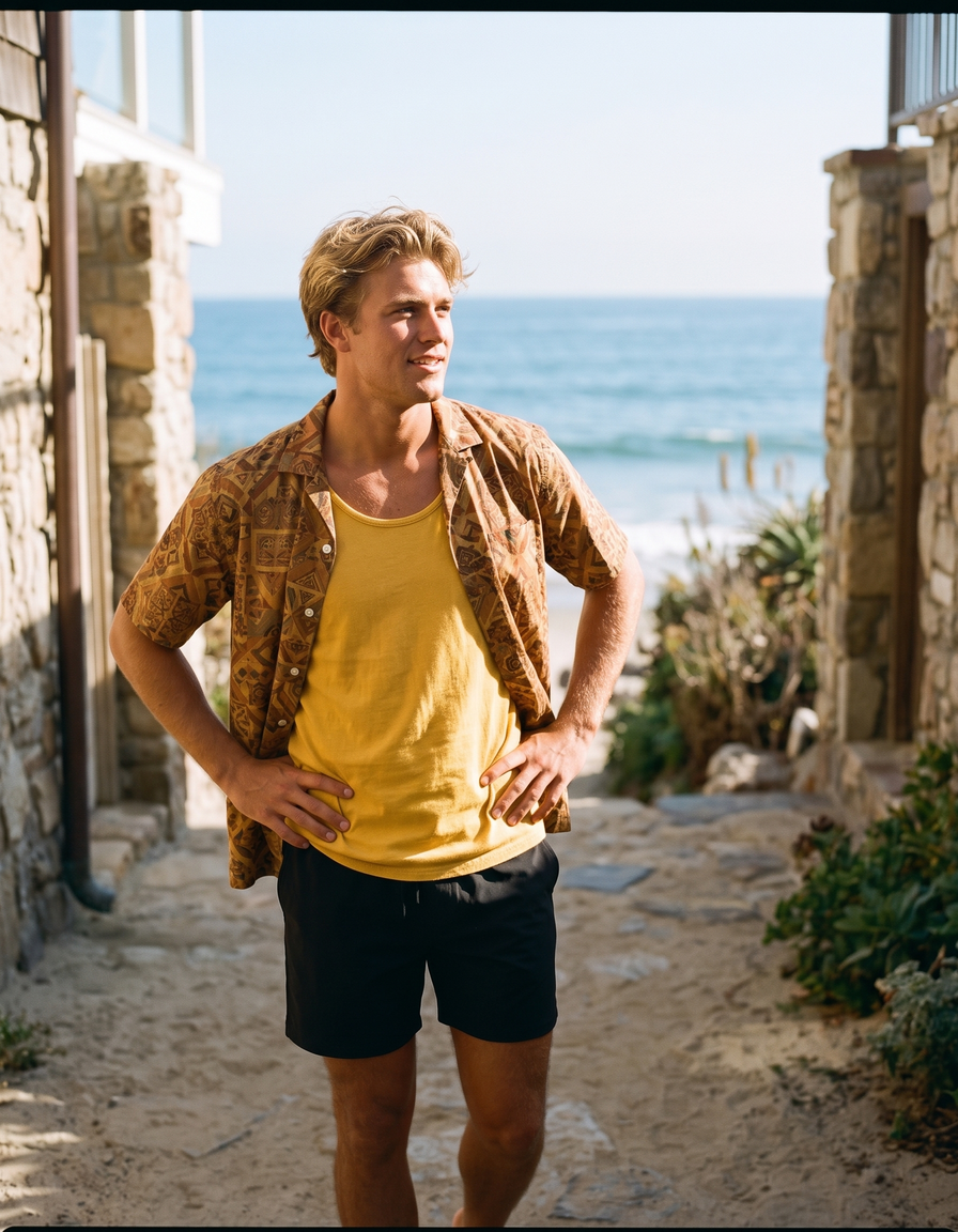Hawaiian Shirts + Swim Trunks + Tank Top — view 1 of 7