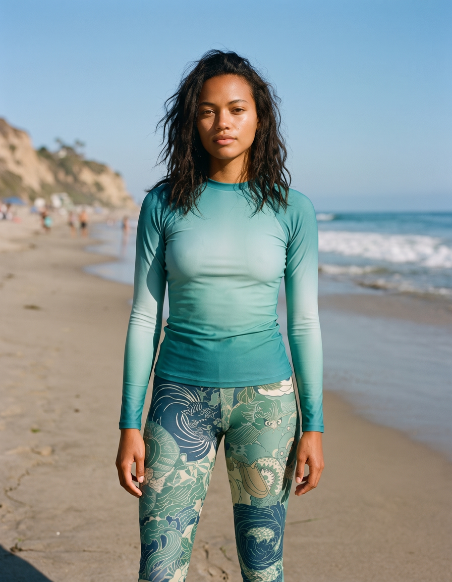 Swim/Gym Capri Leggings + Rashguard — view 1 of 4