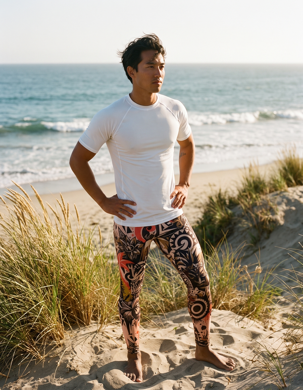 Short Sleeve Rashguard + Swim/Gym Leggings