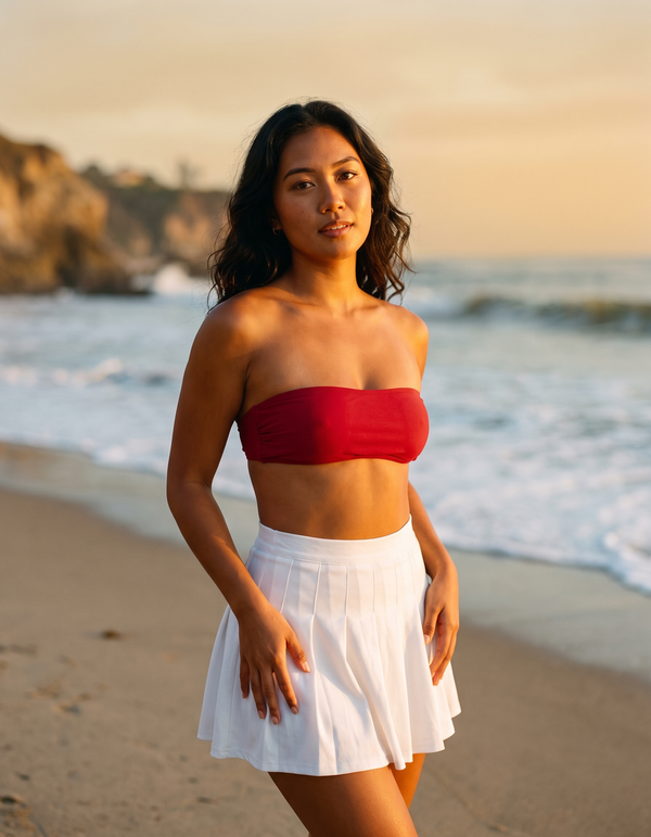 Bikini Top + Swim/Gym Beach Skirt
