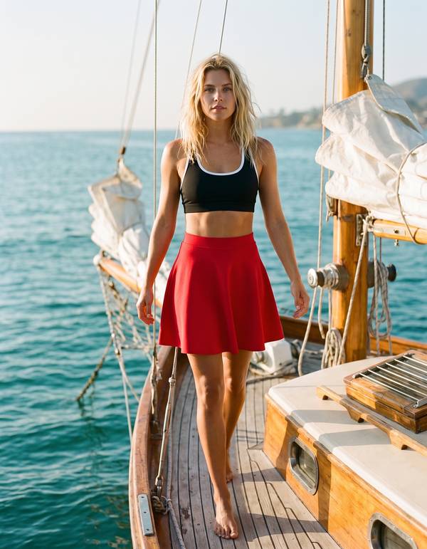 Swim/Gym Sports Bra + Beach Skirt