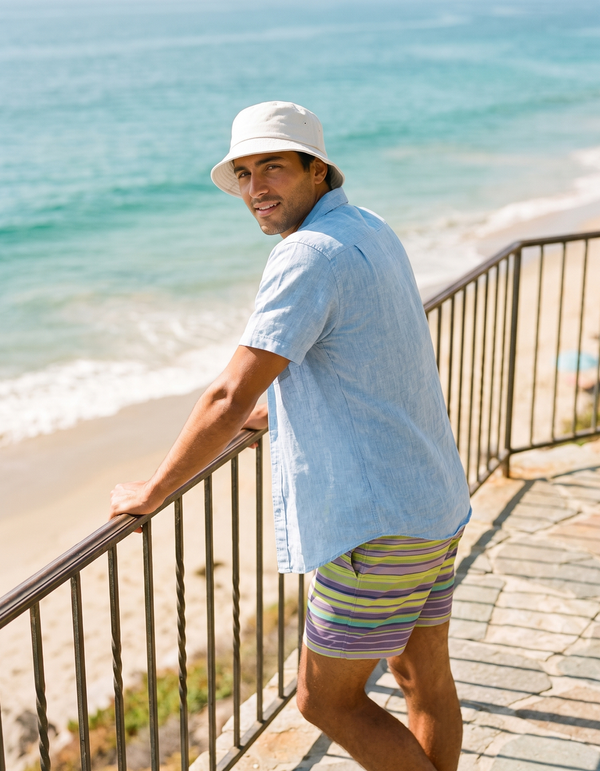Swim Trunks + Bucket Hat