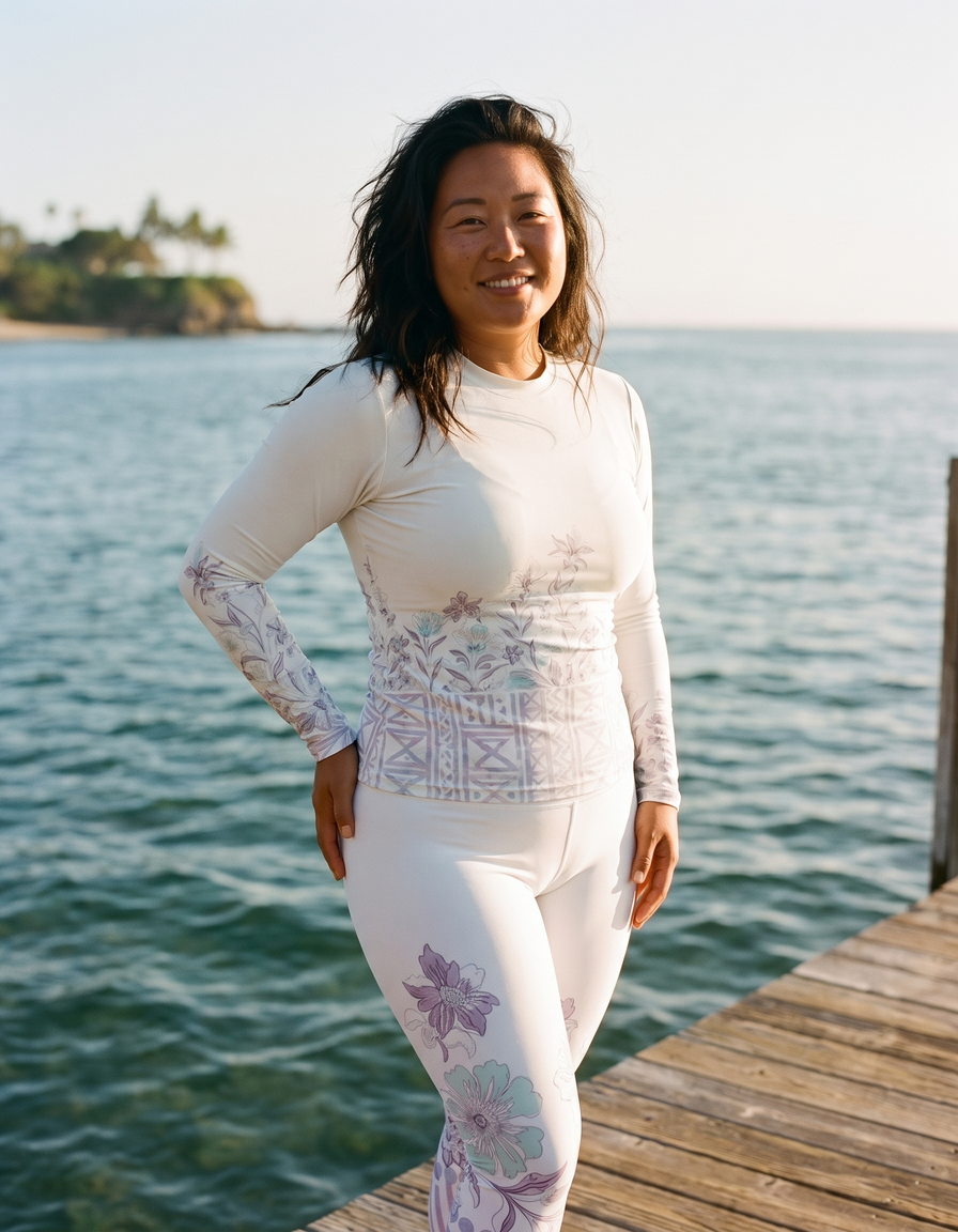 Rashguard + Swim/Gym Plus Size Leggings — view 1 of 5