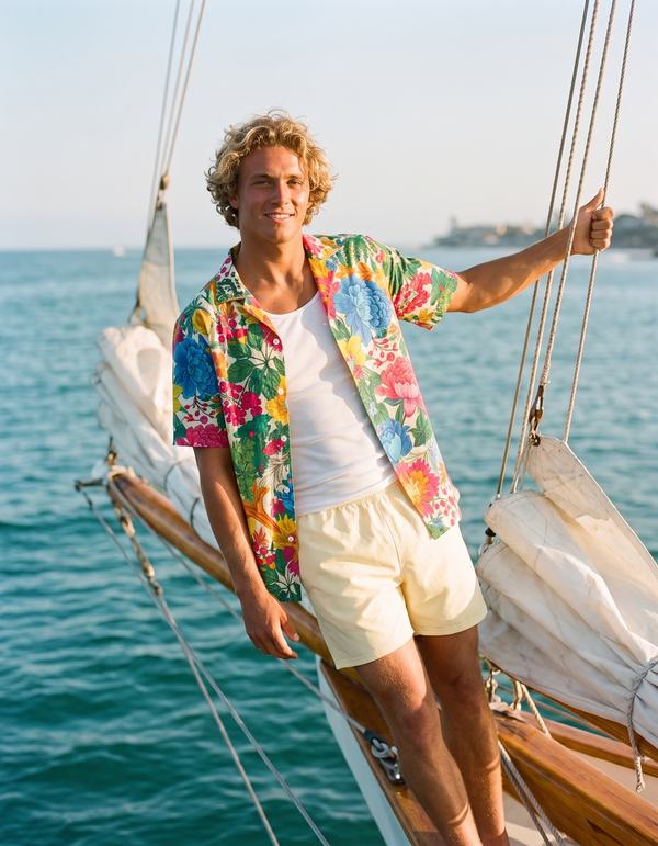Hawaiian Shirts + Swim Trunks