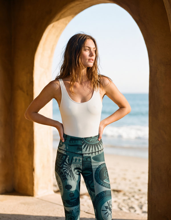 Swim/Gym Leggings + One-Piece
