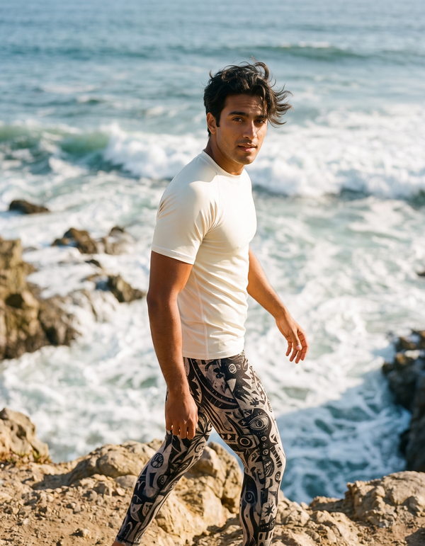 Short Sleeve Rashguard + Swim/Gym Leggings