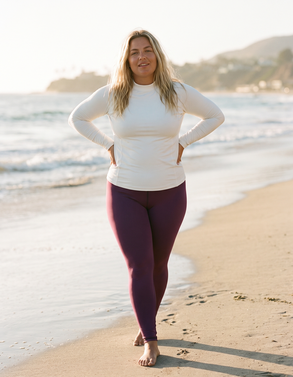 Rashguard + Swim/Gym Plus Size Leggings