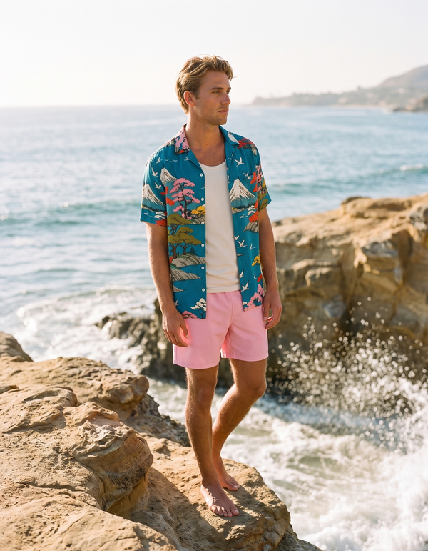 Hawaiian Shirts + Swim Trunks + Tank Top