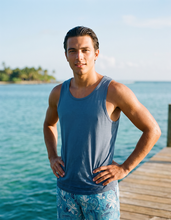 Tank Top + Swim Trunks