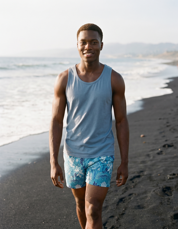 Tank Top + Swim Trunks