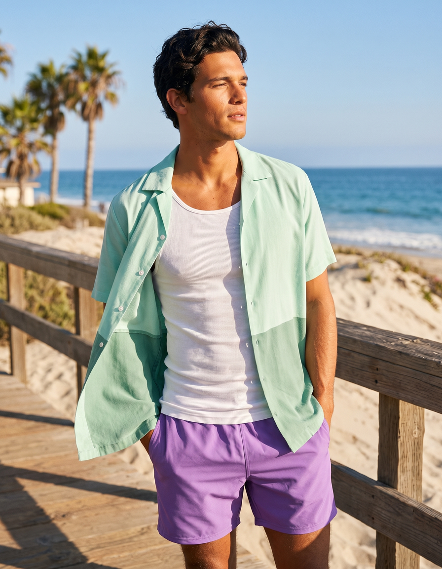 Hawaiian Shirts + Swim Trunks + Tank Top — view 1 of 7