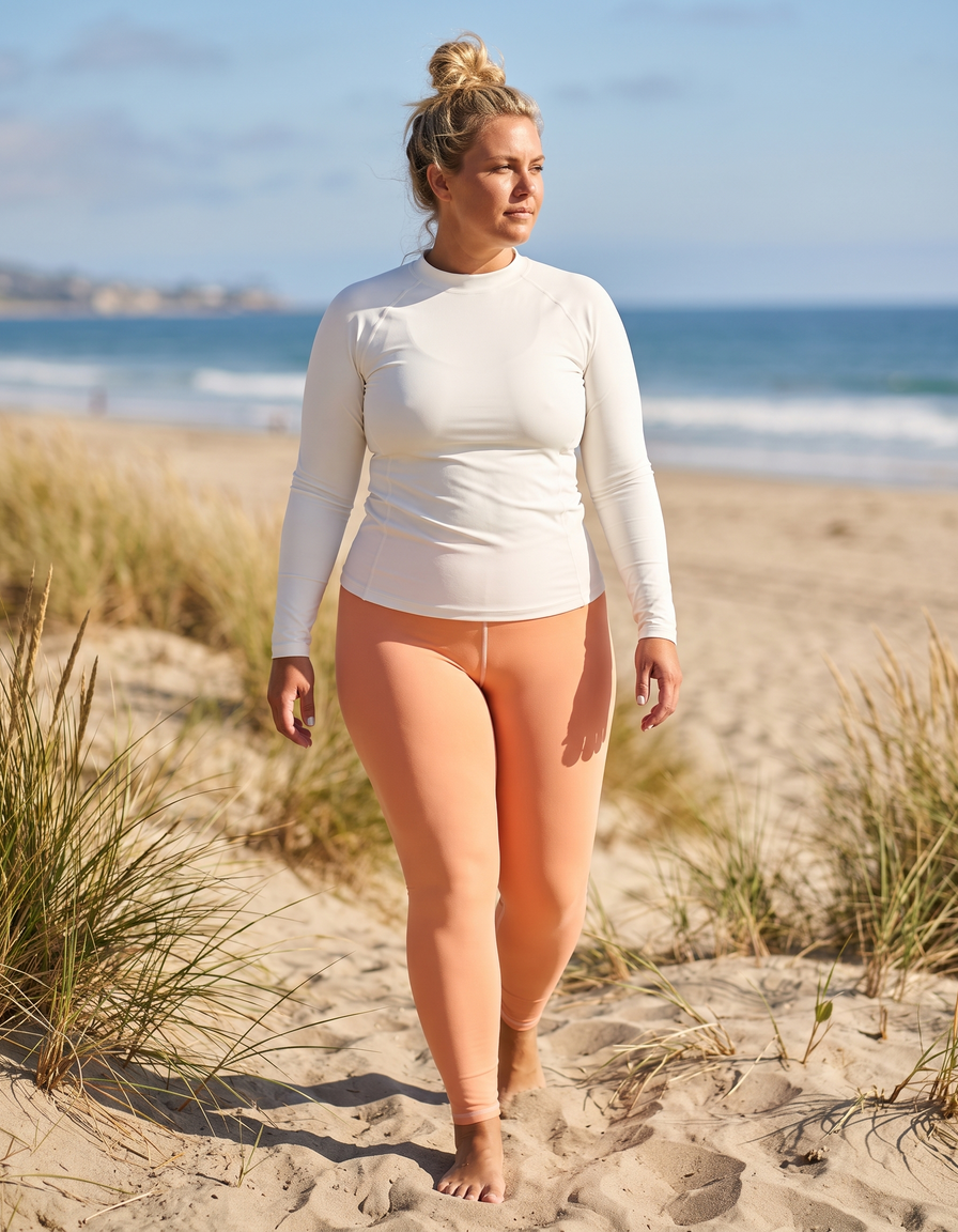 Rashguard + Swim/Gym Plus Size Leggings — view 1 of 5