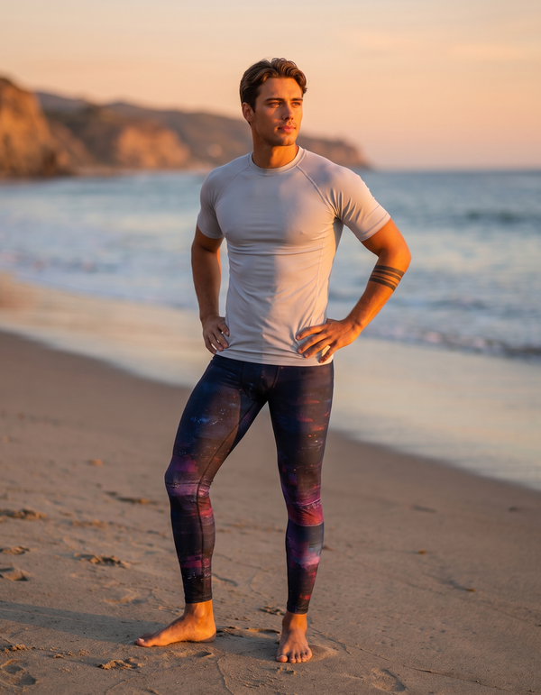 Short Sleeve Rashguard + Swim/Gym Leggings