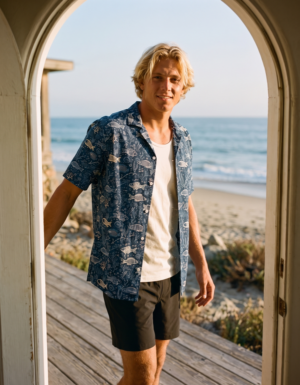 Hawaiian Shirts + Swim Trunks + Tank Top