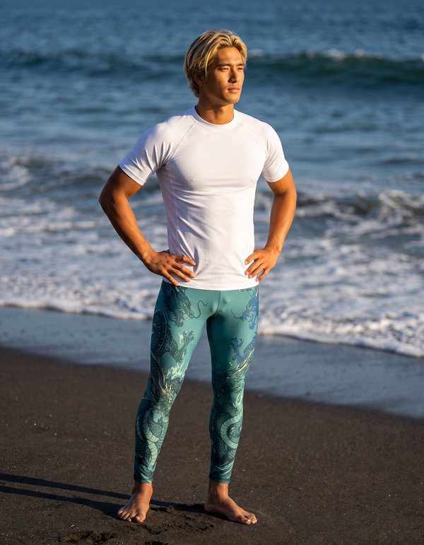 Short Sleeve Rashguard + Swim/Gym Leggings