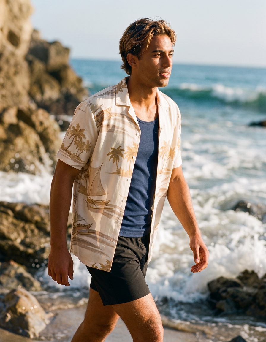 Hawaiian Shirts + Swim Trunks + Tank Top — view 1 of 7
