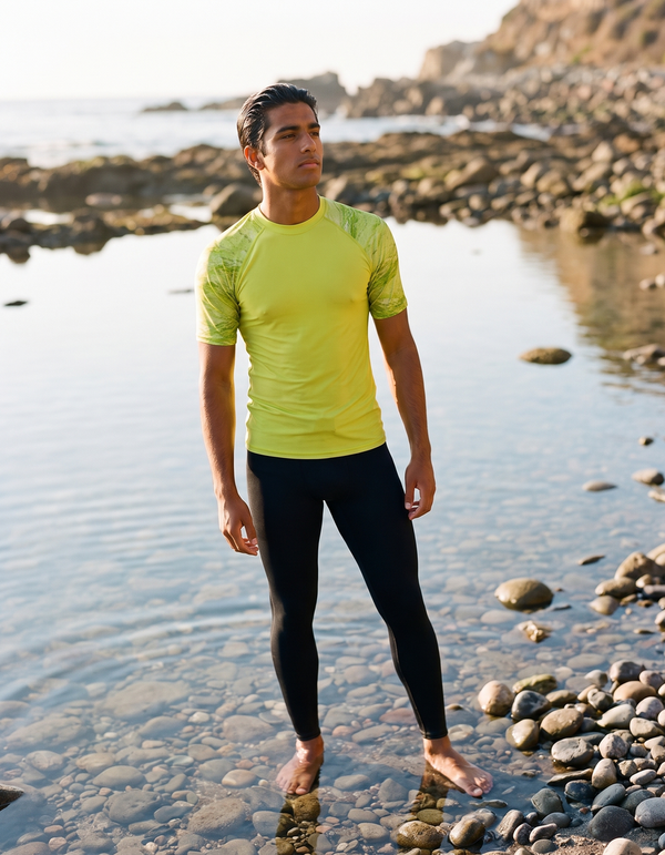 Short Sleeve Rashguard + Swim/Gym Leggings