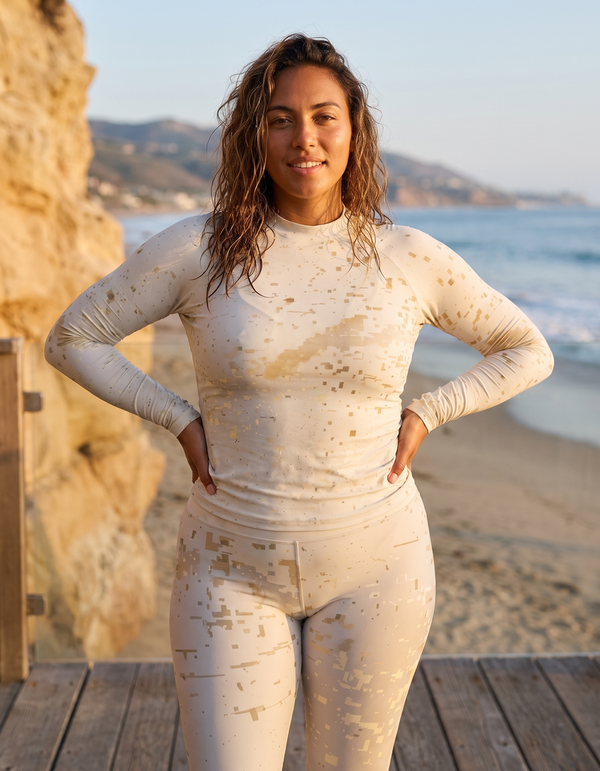 Rashguard + Swim/Gym Plus Size Leggings
