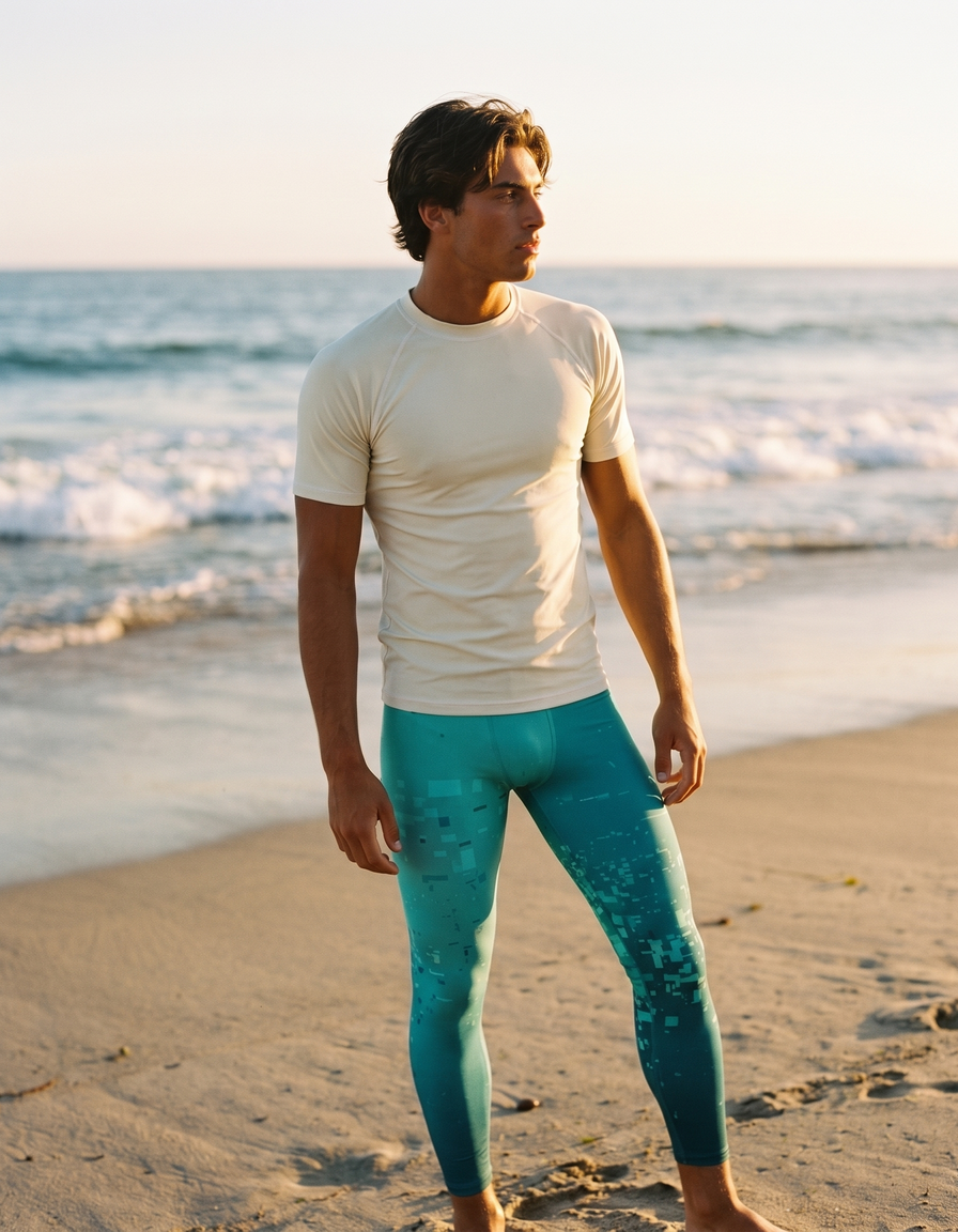 Short Sleeve Rashguard + Swim/Gym Leggings