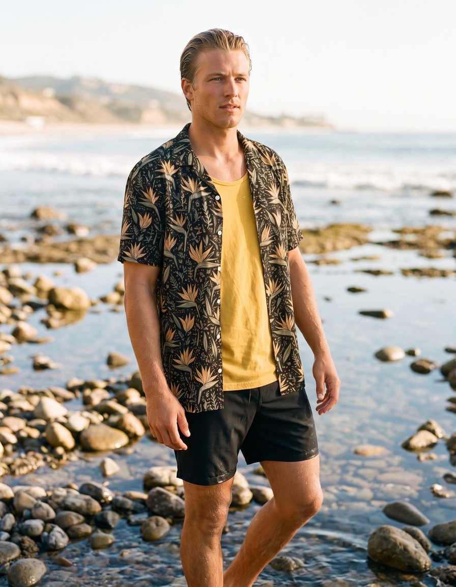 Hawaiian Shirts + Swim Trunks + Tank Top — view 1 of 7