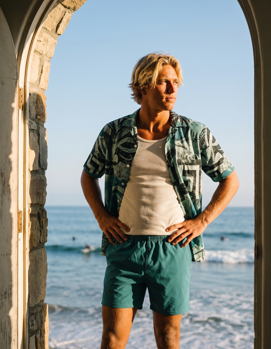Hawaiian Shirts + Swim Trunks + Tank Top — view 1 of 7
