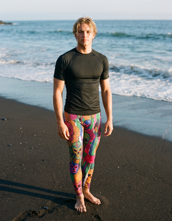 Short Sleeve Rashguard + Swim/Gym Leggings