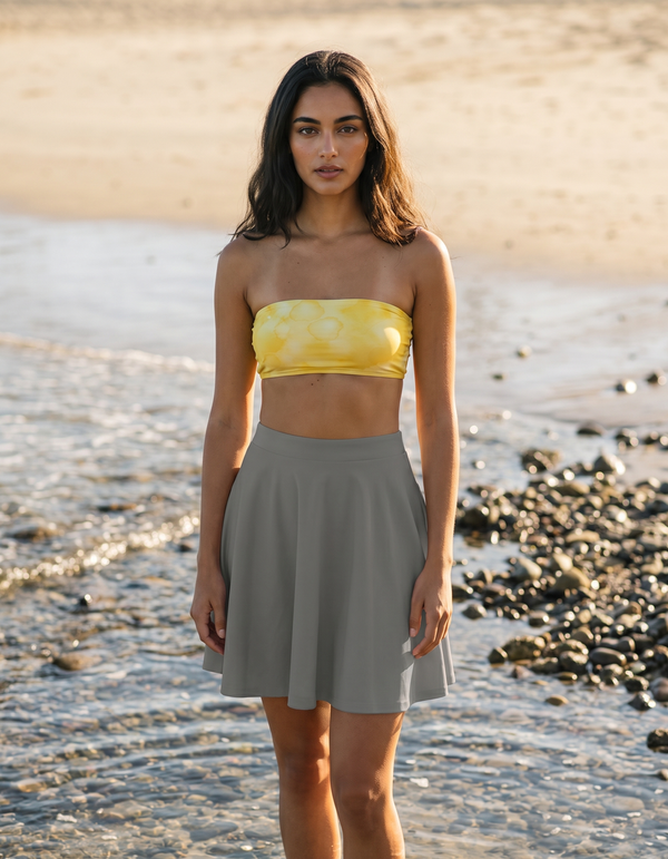 Bikini Top + Swim/Gym Beach Skirt