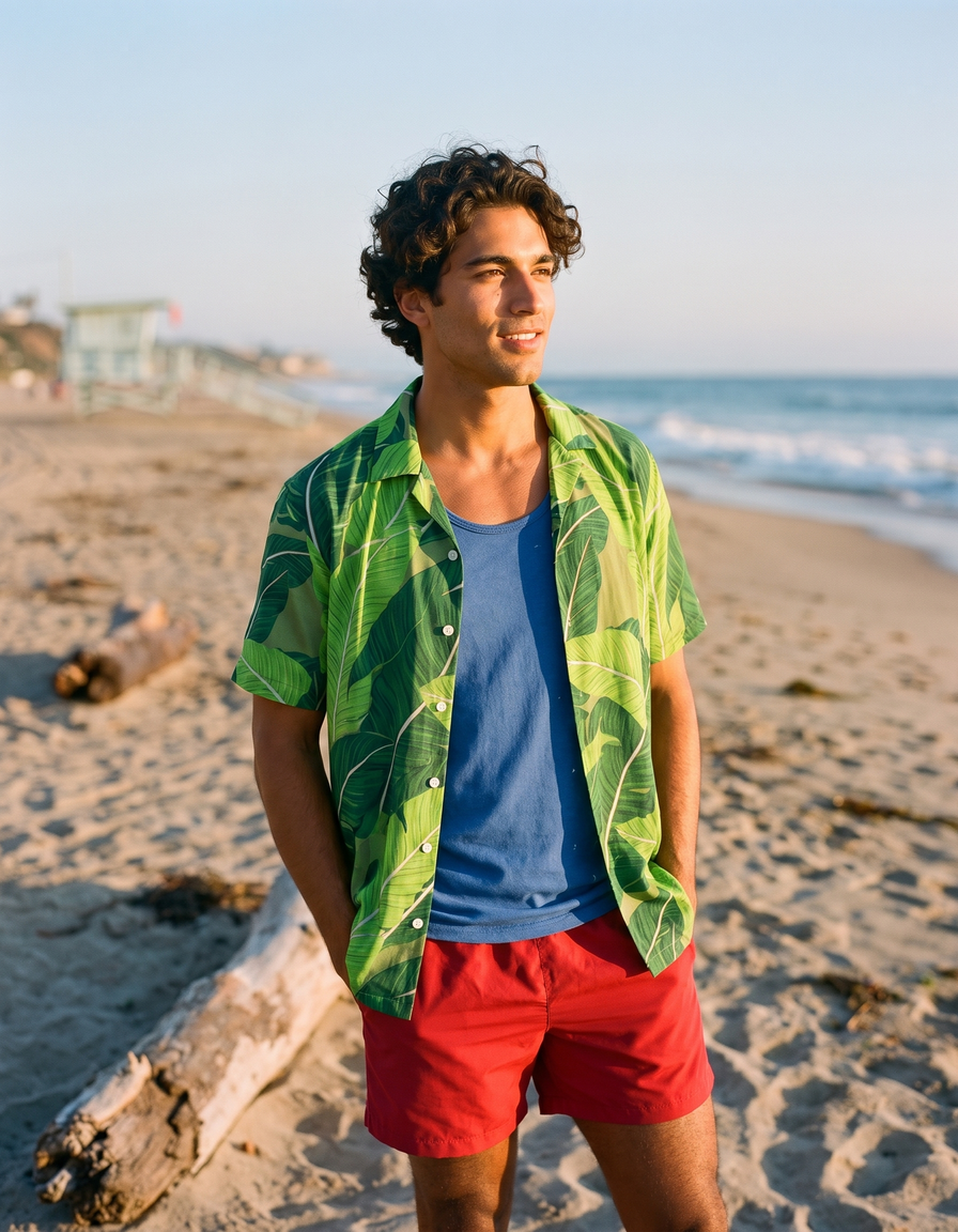 Hawaiian Shirts + Swim Trunks + Tank Top — view 1 of 7