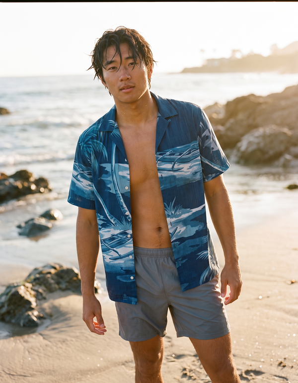 Hawaiian Shirts + Swim Trunks