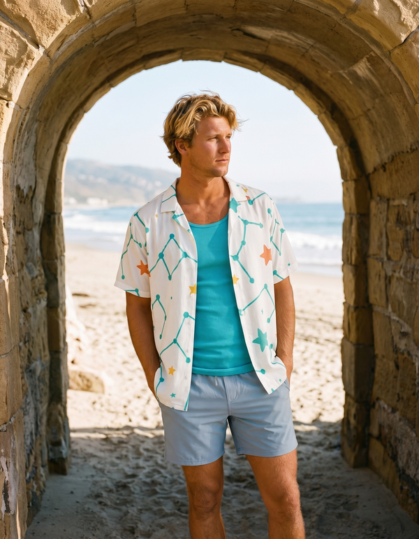 Hawaiian Shirts + Swim Trunks + Tank Top