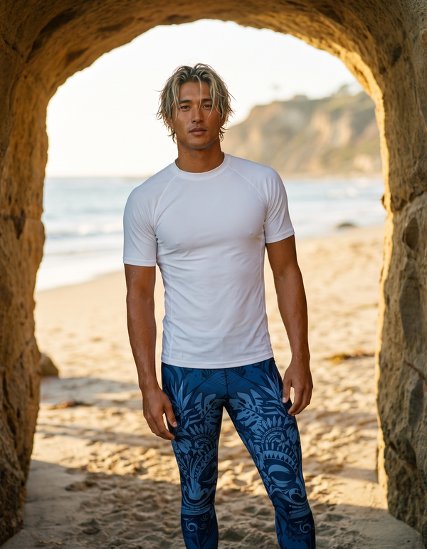 Short Sleeve Rashguard + Swim/Gym Leggings