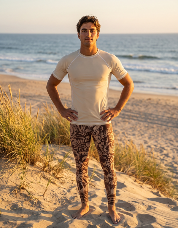 Short Sleeve Rashguard + Swim/Gym Leggings