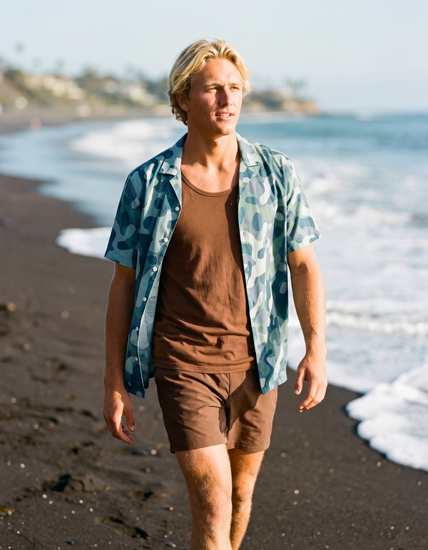 Hawaiian Shirts + Swim Trunks + Tank Top