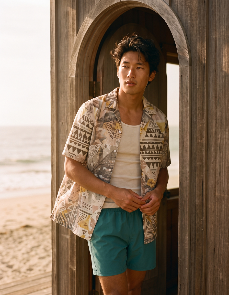 Hawaiian Shirts + Swim Trunks + Tank Top — view 1 of 7