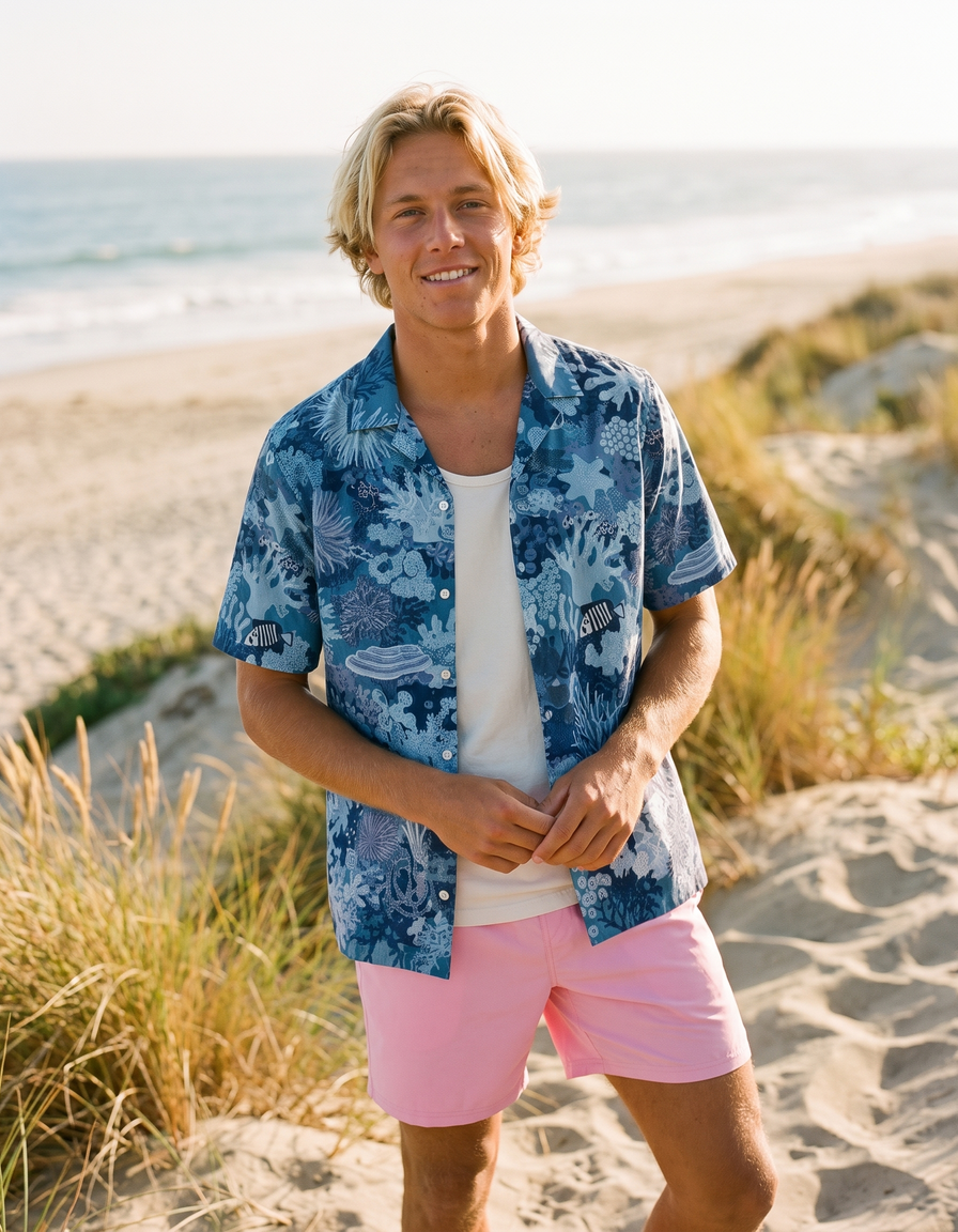 Hawaiian Shirts + Swim Trunks + Tank Top — view 1 of 7