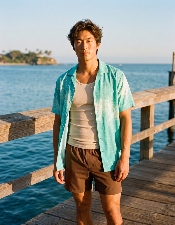 Hawaiian Shirts + Swim Trunks + Tank Top