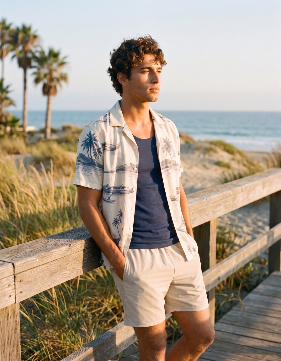 Hawaiian Shirts + Swim Trunks + Tank Top — view 1 of 7