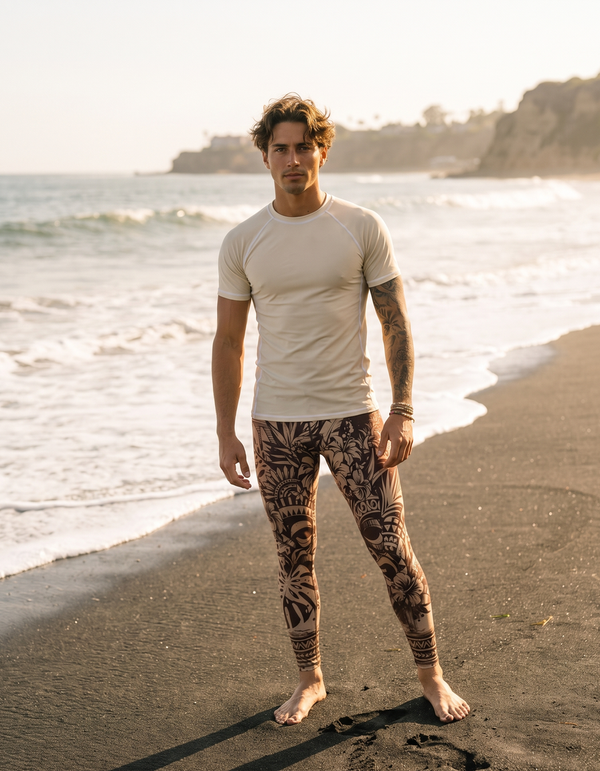 Short Sleeve Rashguard + Swim/Gym Leggings