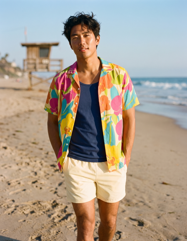 Hawaiian Shirts + Swim Trunks + Tank Top