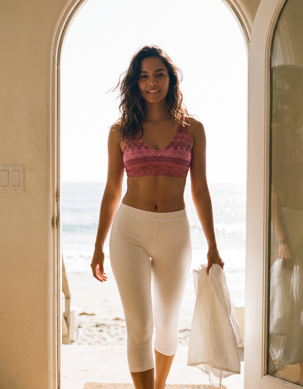 Bikini Top + Swim/Gym Capri Leggings