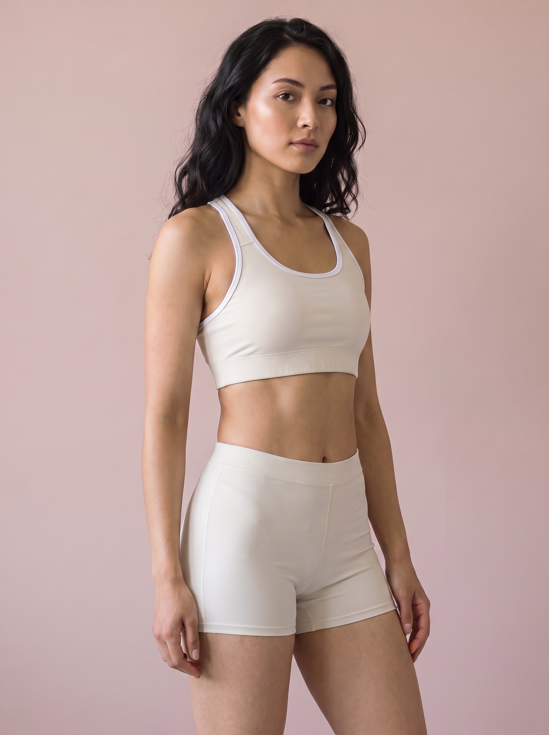 Classic Sports Bra in Antique White