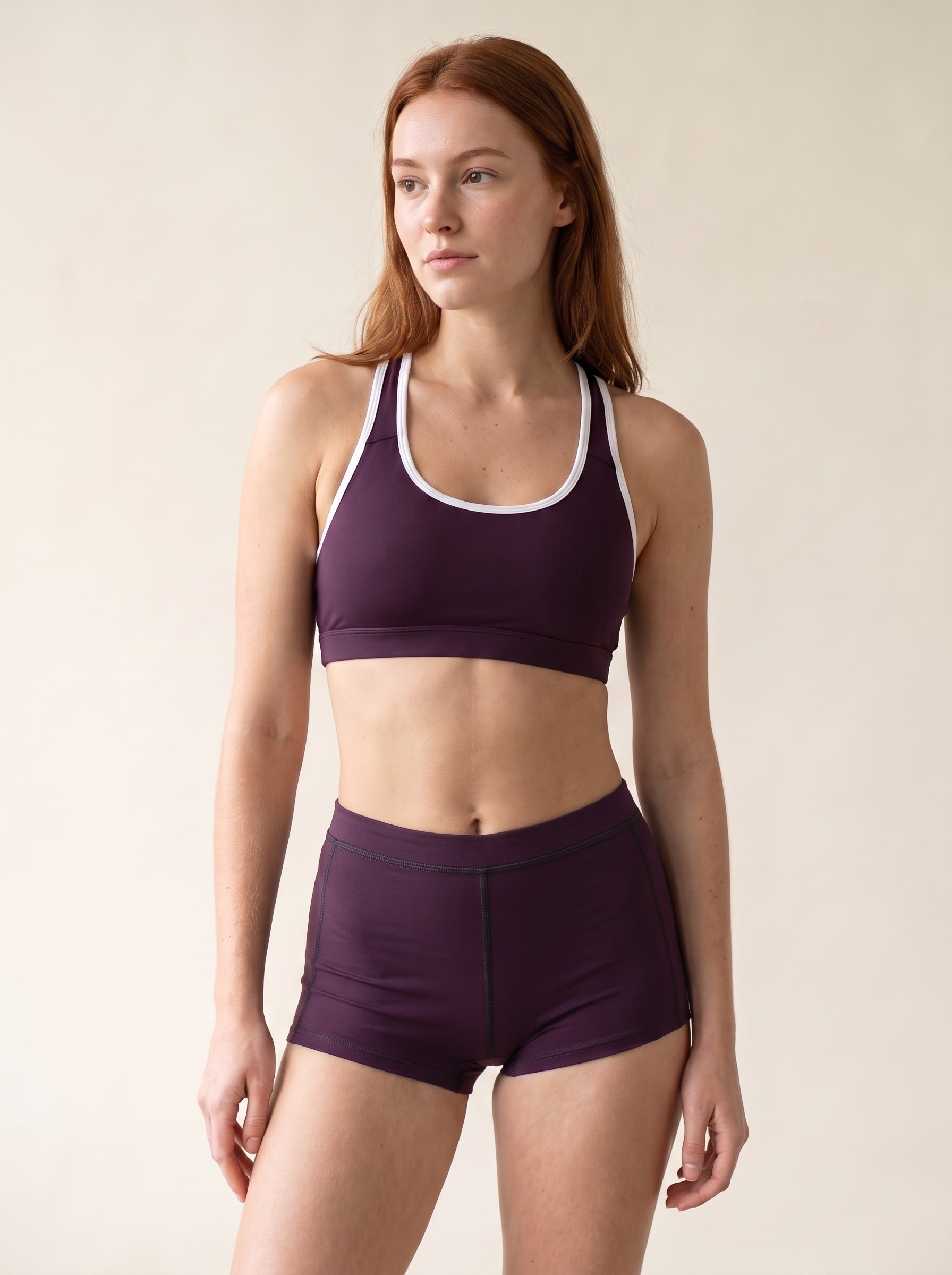 Classic Sports Bra in Aubergine