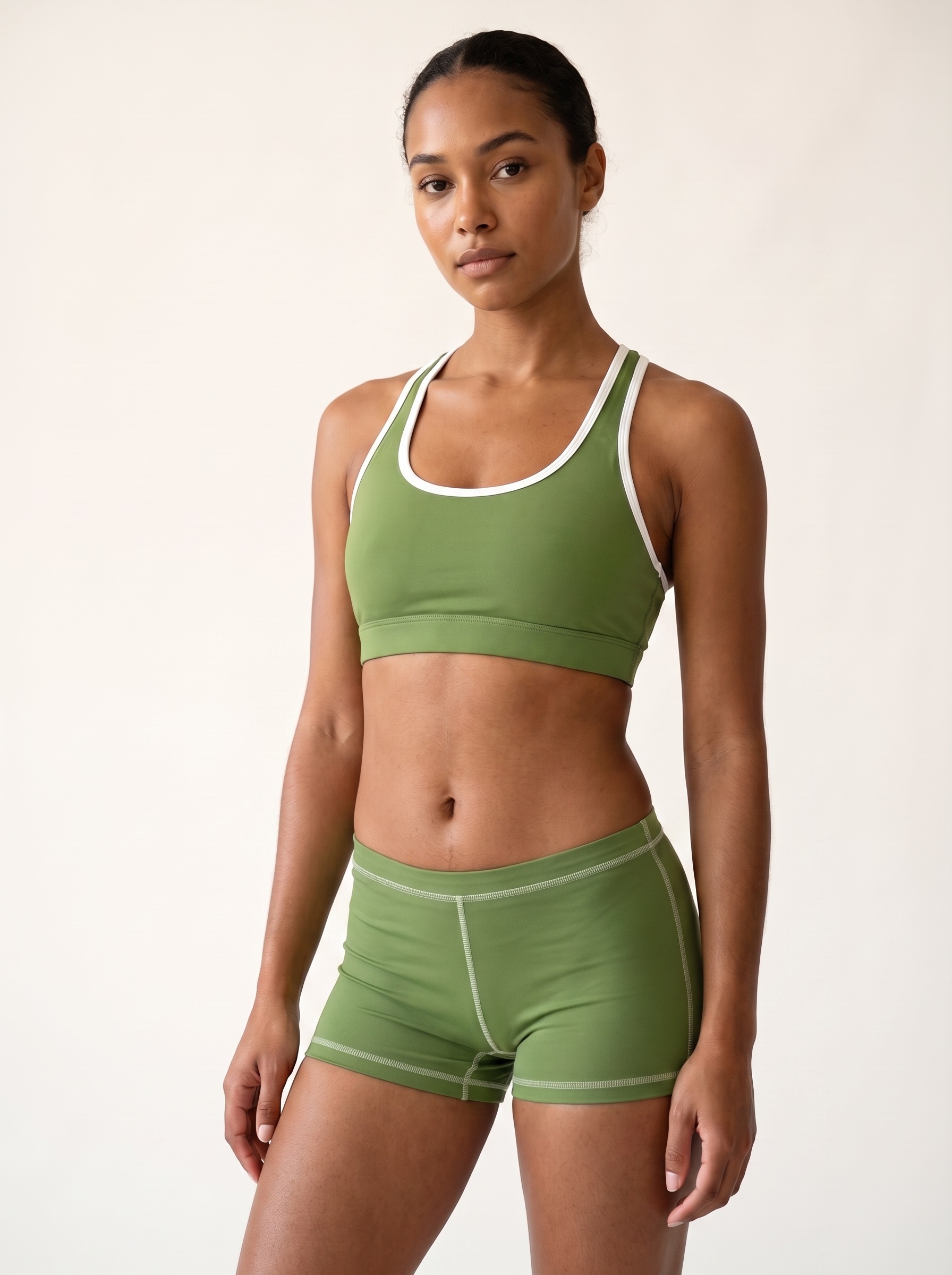 Classic Sports Bra in Avocado Green