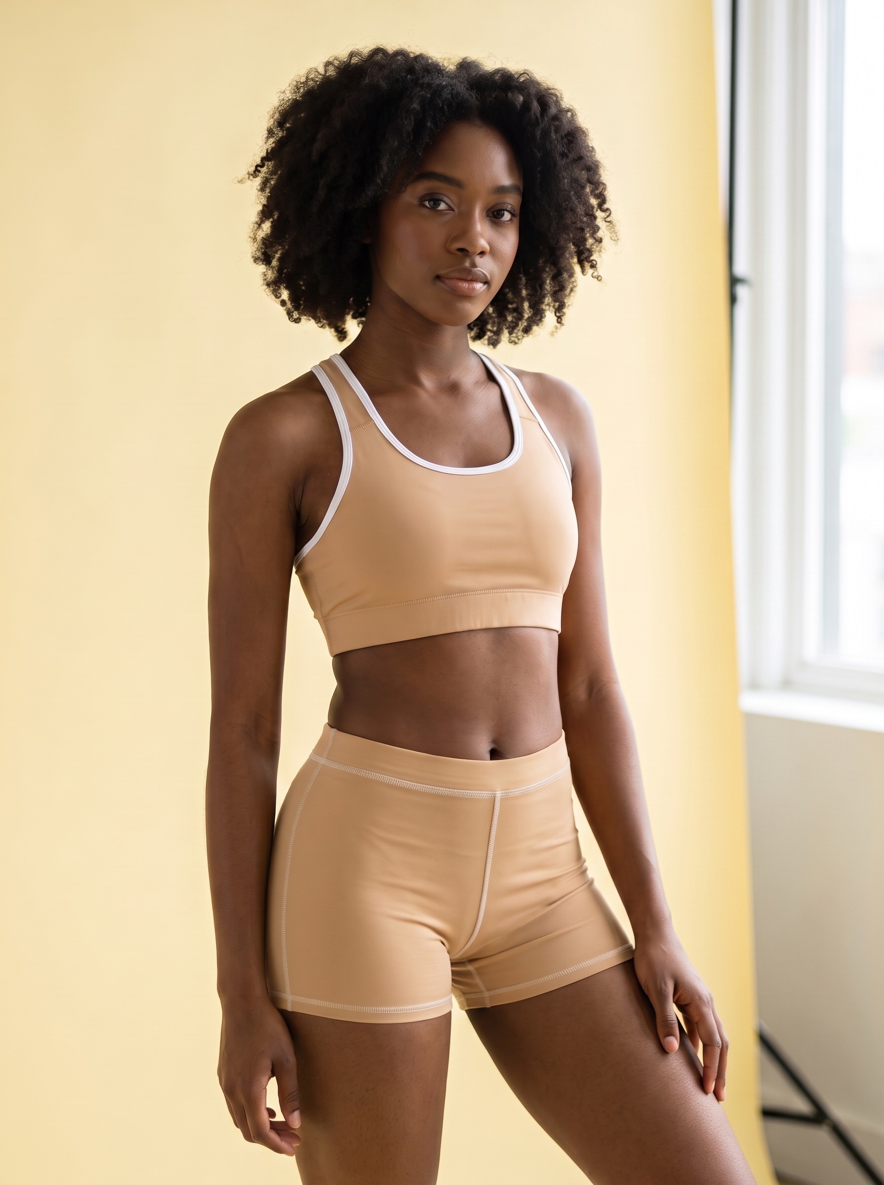 Classic Sports Bra in Biscuit