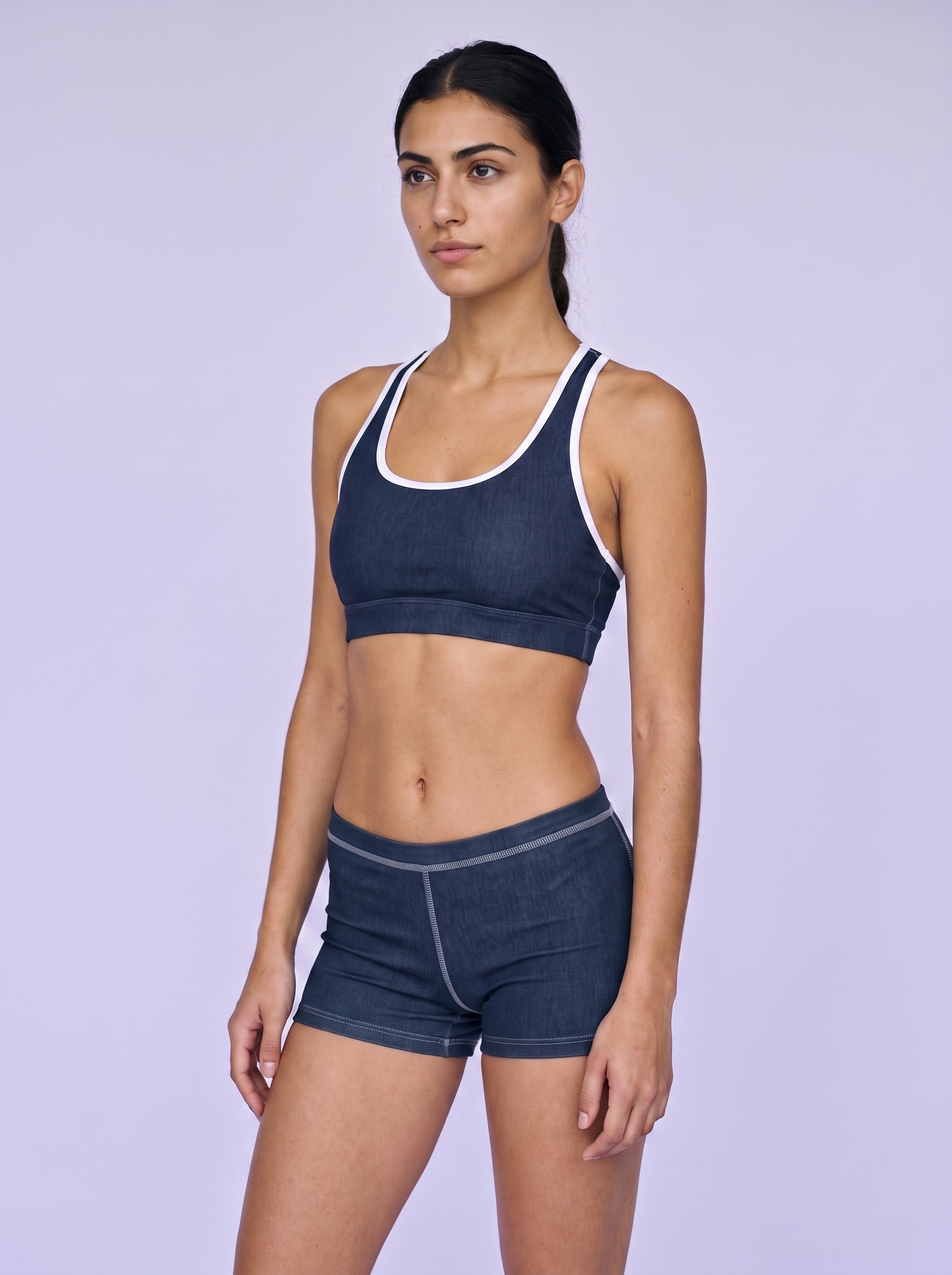 Classic Sports Bra in Dark Denim